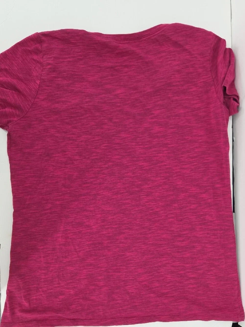 Nike Women's Heathered Magenta Short Sleeve Tee with White Swoosh